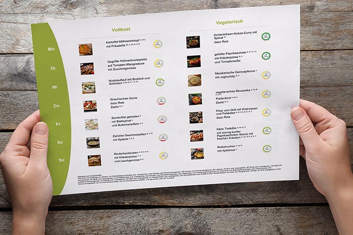 Greenado Speiseplan